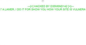 Website defaced by D35m0nd142
