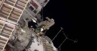 Russian cosmonauts leave the International Space Station, go for a spacewalk