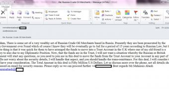 419 scam email leverages release of Mikhail Khodorkovsky