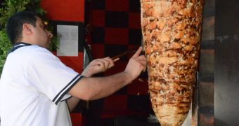 Russian fast food master dances on the job