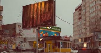 Russian Steakhouse Shows Off Skills by Grilling Billboard
