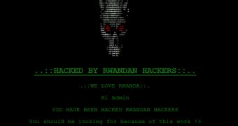 Message posted by Rwandan Hackers on Ugandan government sites
