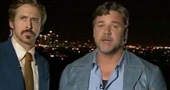 Ryan Gosling Crashes Russell Crowe’s AACTA Speech and It’s Amazing - Video