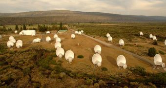 This image shows the Allen Telescope Array, n California
