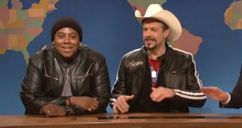 Brad Paisley and LL Cool J are spoofed on SNL for “Accidental Racist” duet