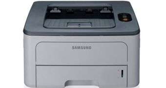The Samsung ML - 2851ND monochrome printer - front view