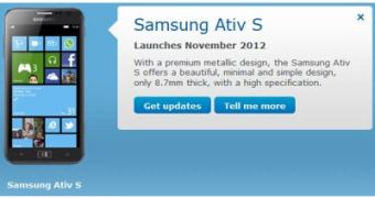 Samsung ATIV S Landing at O2 UK in November