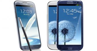 Samsung Galaxy Note II and Galaxy S III
