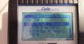 Samsung Epic 2 in CelleBrite system