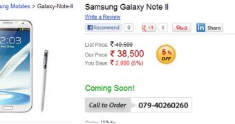Samsung Galaxy Note 2 pre-order pager