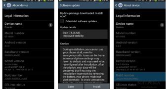 Samsung Galaxy S 4 "About phone" (screenshots)