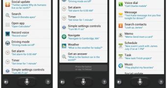 Samsung Galaxy S 4 S-Voice app screenshots