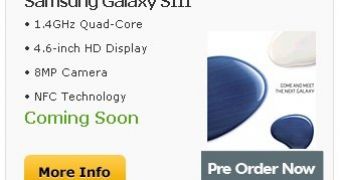 Samsung GALAXY S III Has 8MP Camera and 4.6-Inch Display (UK Retailer)