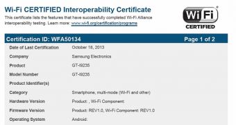 Samsung Galaxy Golden LTE (GT-I9235) receives Wi-Fi certification