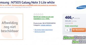 Samsung Galaxy Note 3 Lite starts emerging at retailers