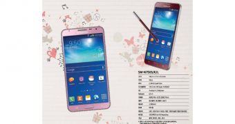 Samsung Galaxy Note 3 Neo in pink and red