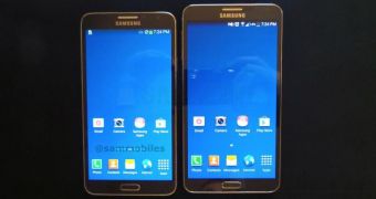 Samsung Galaxy Note 3 Neo (left) and original Galaxy Note 3 (right)