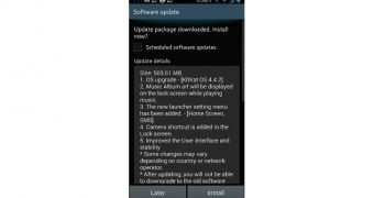 Android 4.4.2 KitKat update for Sprint Galaxy Note 3 (screenshot)