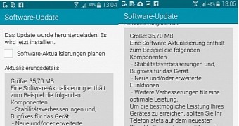 Samsung Galaxy Note 4 first software update
