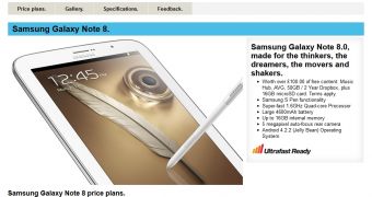 Samsung Galaxy Note 8.0 at Three UK