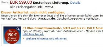 Samsung GALAXY S III Now Up for Pre-Order at Amazon Germany for 600 EUR (790 USD)