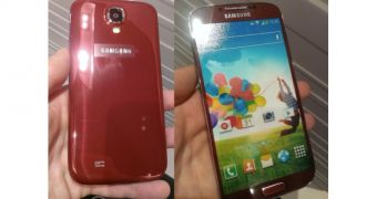 Samsung Galaxy S4 in Aurora Red