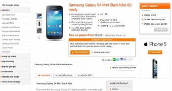Samsung GALAXY S4 mini at Orange UK