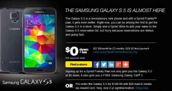 Sprint deal on Samsung Galaxy S5