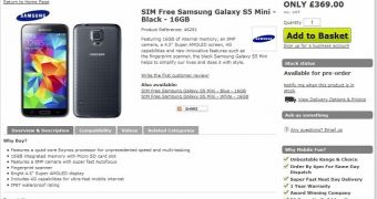 Samsung Galaxy S5 mini on pre-order in the UK