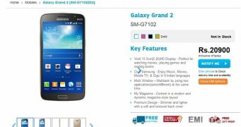 Gold Samsung Galaxy Grand 2