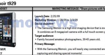 Samsung Memoir heads to the US market