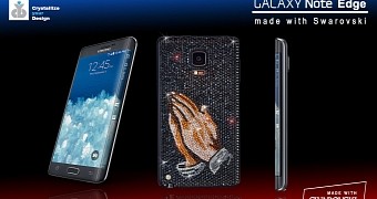 Samsung Note Edge with Swarovski crystals makes an appearence