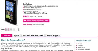Samsung Omnia 7 on Pre-Order at T-Mobile UK