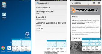 Samsung Galaxy S4 and Galaxy Note 3 benchmarking results