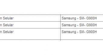 Samsung SM-G900H receives certification in Indonesia