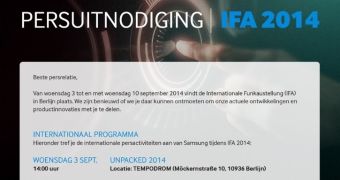 Samsung announces UNPACKED event for September 3 at IFA 2014