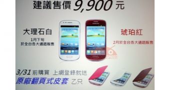 Red Samsung Galaxy S III mini