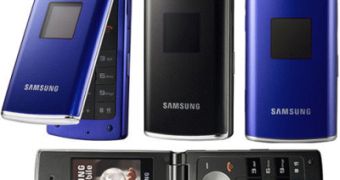 The Samsung E210 clamshell phone