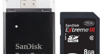 8GB SDHC Extreme III with SanDisk MicroMate USB 2.0 Reader