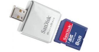 SanDisk 8GB SDHC Card and USB 2.0 Card Reader