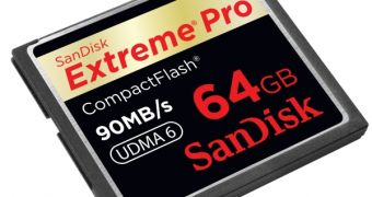 SanDisk Extreme Pro CF cards boast 64GB capacity, 90MB/s speed