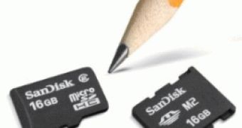 SanDisk's 16GB microSDHC and M2 cards