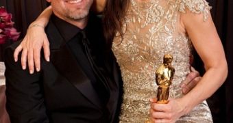 Sandra Bullock and husband Jesse James backstage at the 2010 Academy Awards