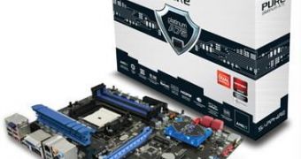 Sapphire Pure Platinum A75 motherboard for AMD FM1 APUs