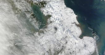 Satellite Image of the Entire UK Blanketed by Snow