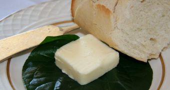Butter contains a lot of saturated fats