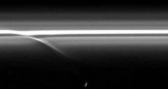 Prometheus moon disturbing Saturn's F ring