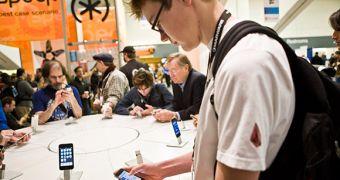 Picture taken at this year's Macworld event, in San Francisco
