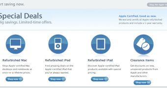Screenshot of Apple's Special Deals welcome page