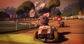 Go karting with LittleBigPlanet characters